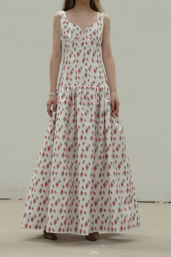 MING MA Jacquard Slim Sling Dress SS21-DR10-REDJAC